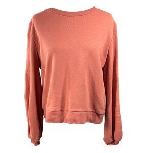 A New Day Sweatshirt Puff Sleeve Peach Size XL Extra Large (READ)